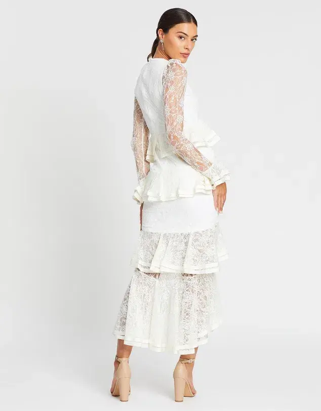 Nicola Finetti Maia Dress White Size 6 - Image 3