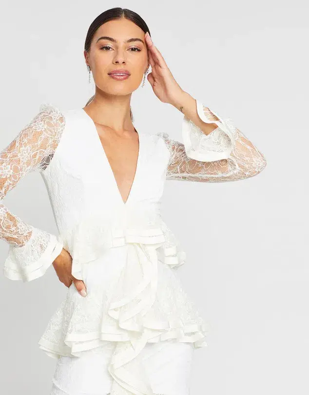 Nicola Finetti Maia Dress White Size 6 - Image 2