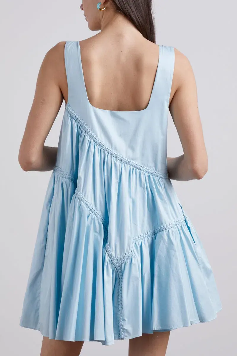 Aje Casabianca Sleeveless Braided Dress Ice Blue Size 16 - Image 2