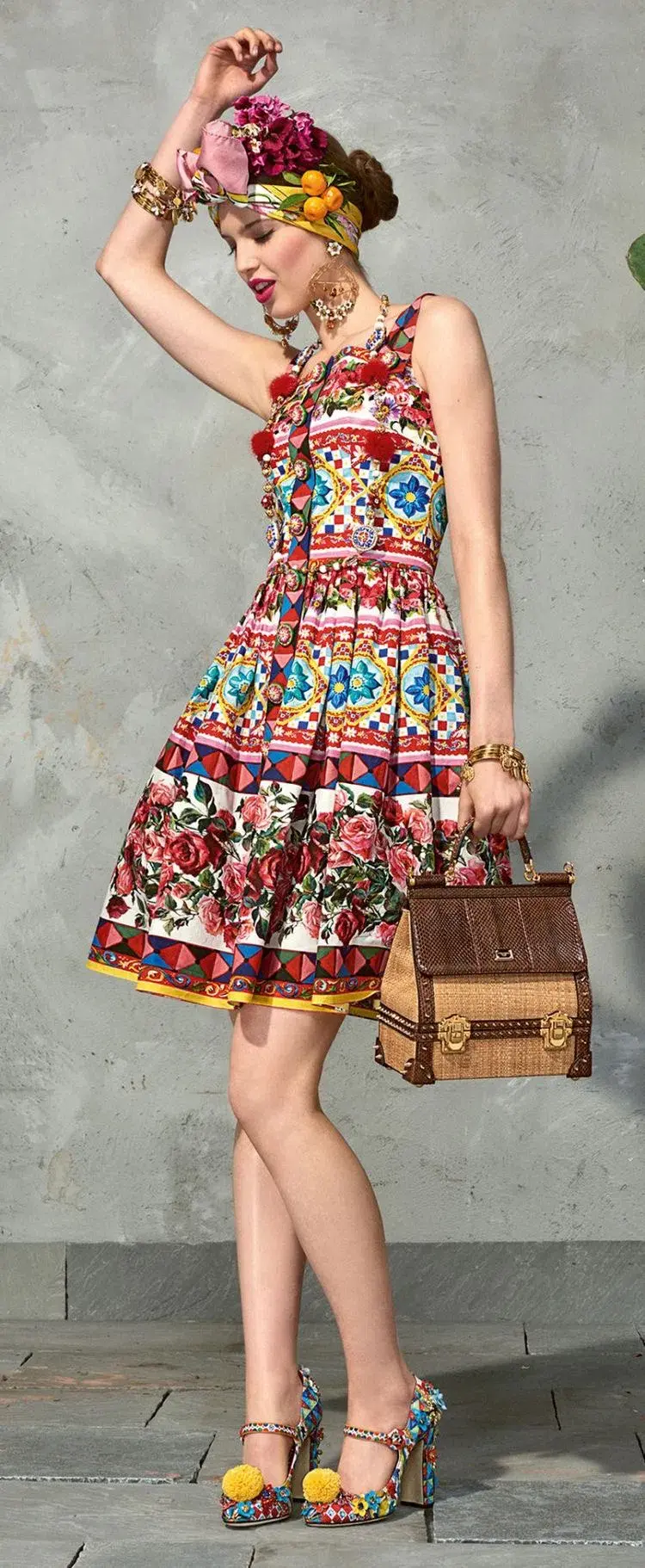 Dolce & Gabbana Mambo Dress Mambo Print/Multi Size 8 - Image 2