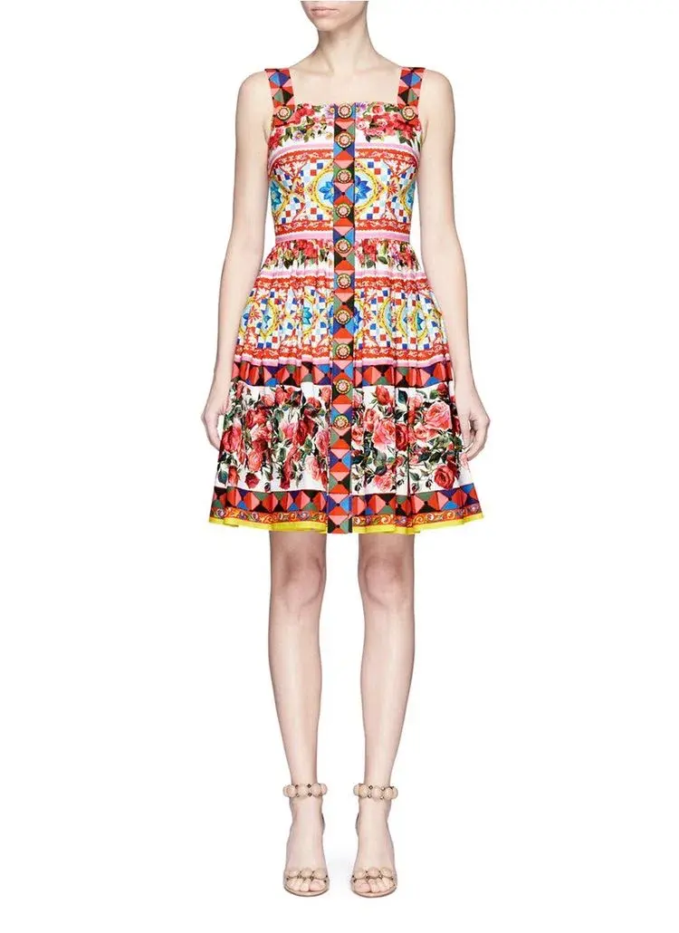 Dolce & Gabbana Mambo Dress Mambo Print/Multi Size 8 - Image 3