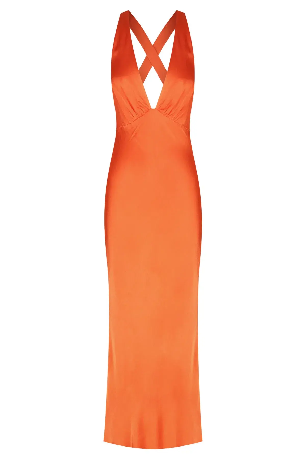  Shona Joy Milo Plunged Cross Back Midi Dress Hibiscus Size 6 - Image 3
