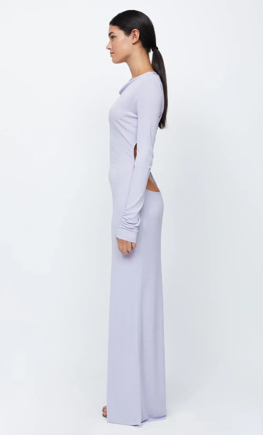 Bec & Bridge Amara Long Sleeve Maxi Dress Lilac Size 8 - Image 5