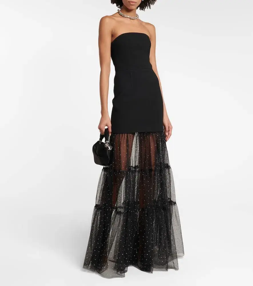 Rebecca Vallance Alyssa Strapless Gown Black Size 12 - Image 1