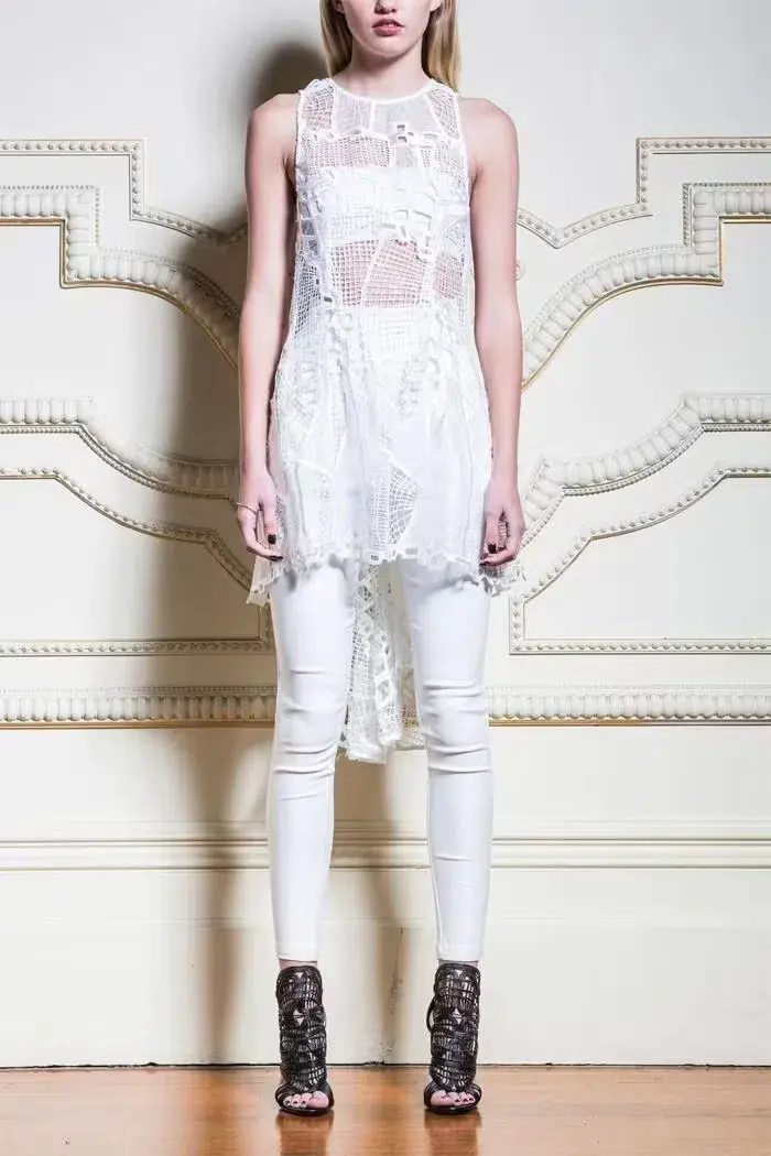 Asilio Diamond In The Rough Top White Size 6  for rent on The Volte - main image