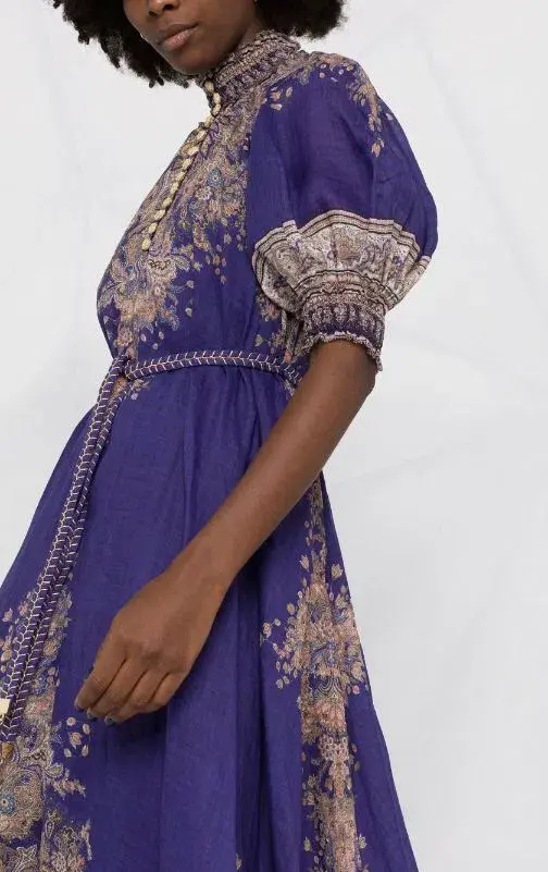 Zimmermann Anneke Swing Dress Indigo Size 3 / Au 14 - Image 1