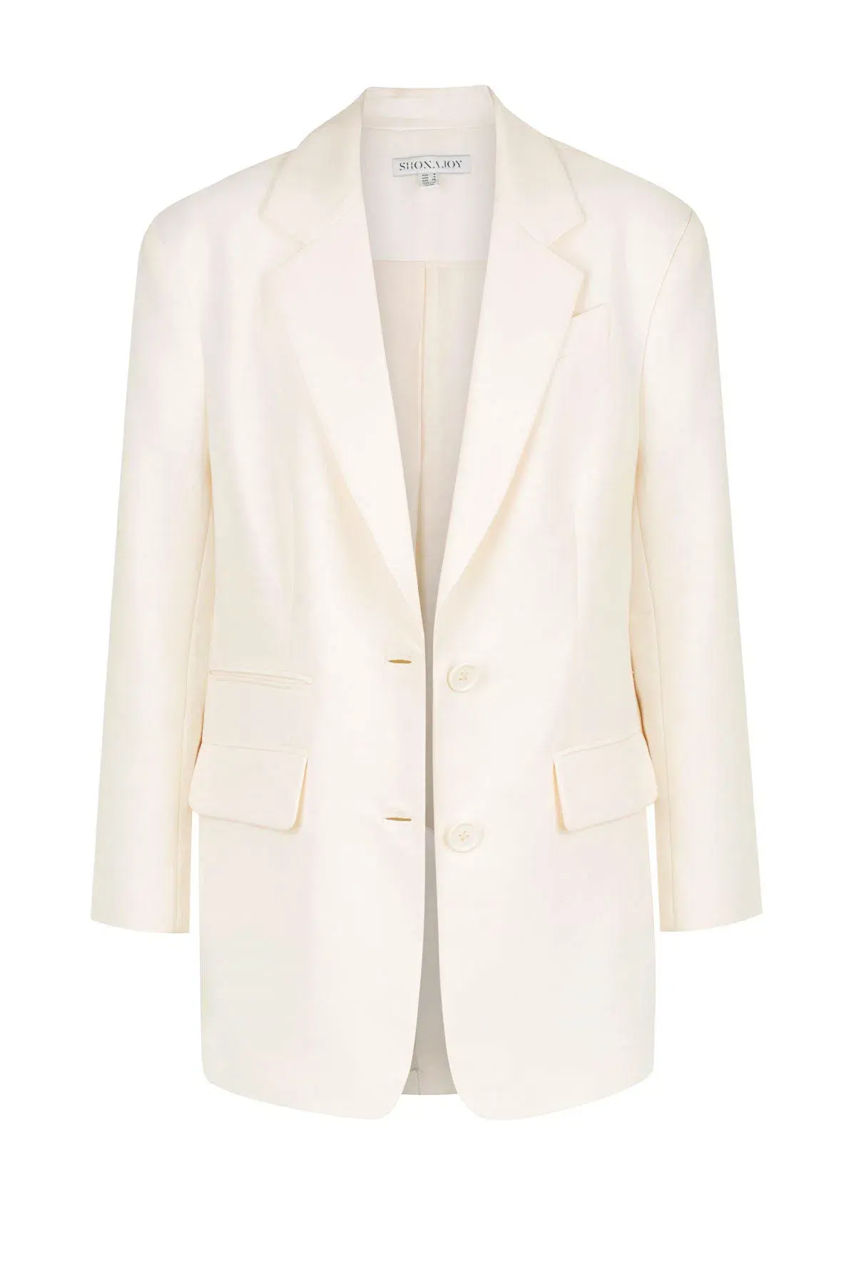 Shona Joy Irena Oversized Blazer Cream Size 10 - Image 3