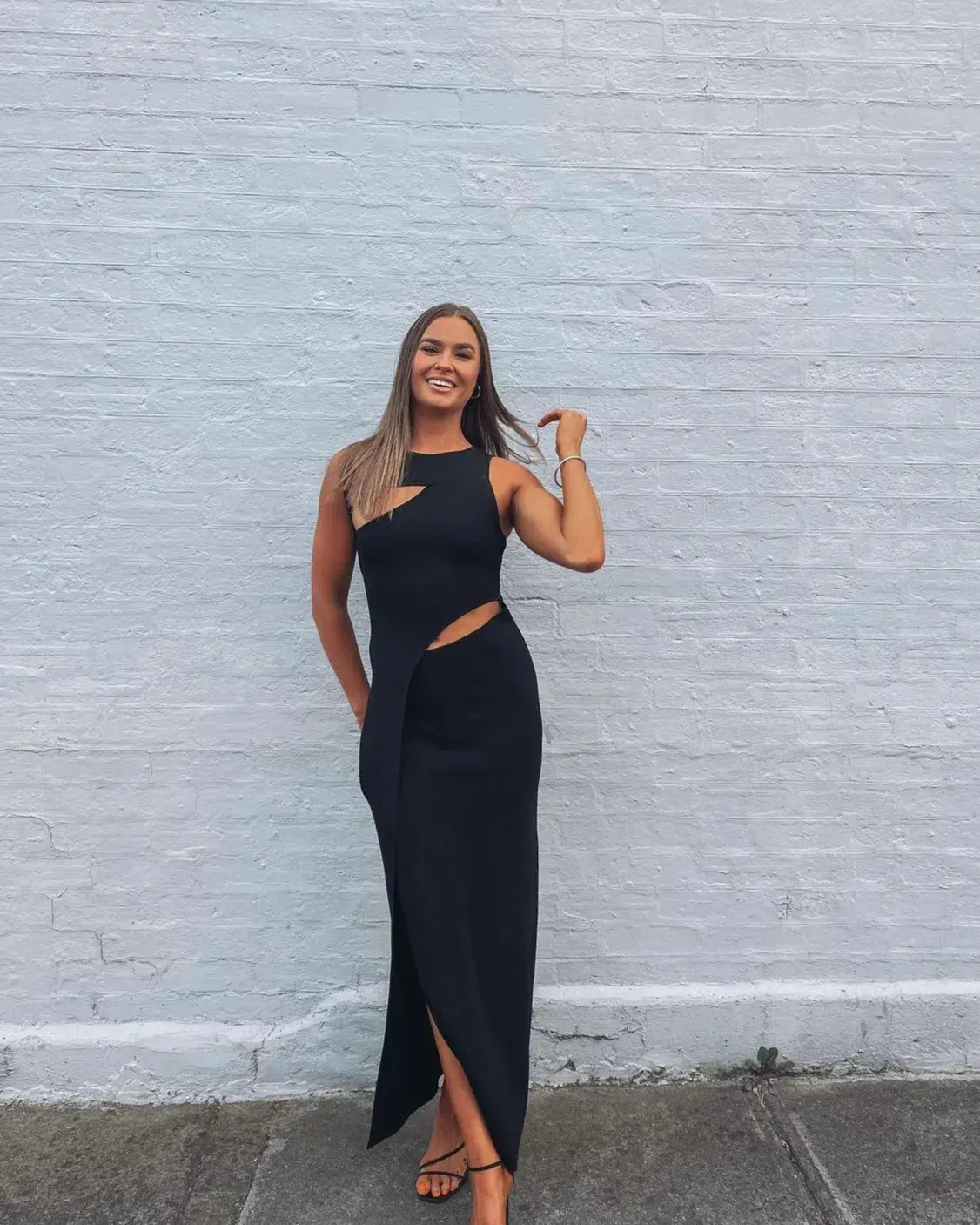 Sir the Label Nadja Cut Out Midi Dress Black Size 0 / AU 6 - Image 2