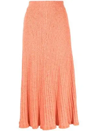 Anna Quan Bebe Top and Felicia Skirt Ribbed Knit Set Orange Zest Size AU 6 - Image 2