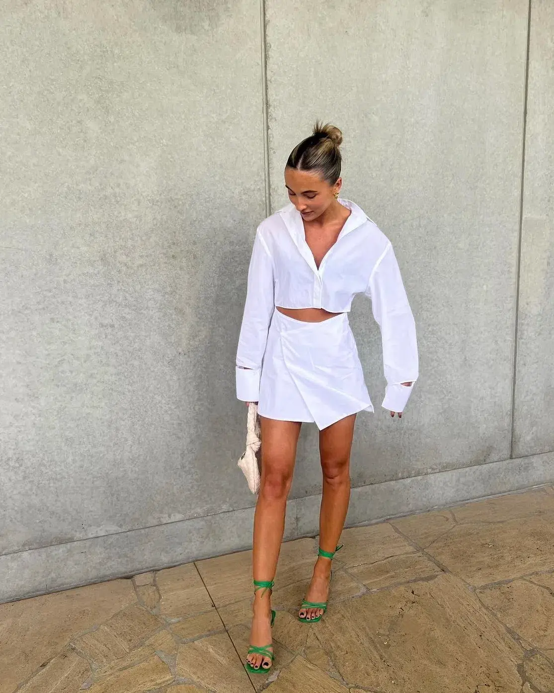 Sir the Label Dion Shirt Mini Dress White Size 0 / AU 6 - Image 3