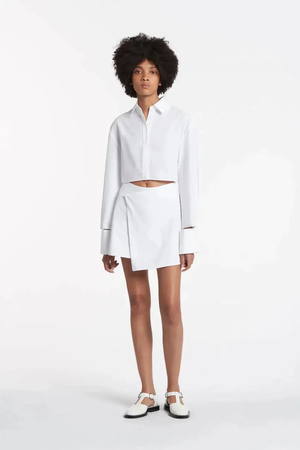 Sir the Label Dion Shirt Mini Dress White Size 0 / AU 6 - Image 1