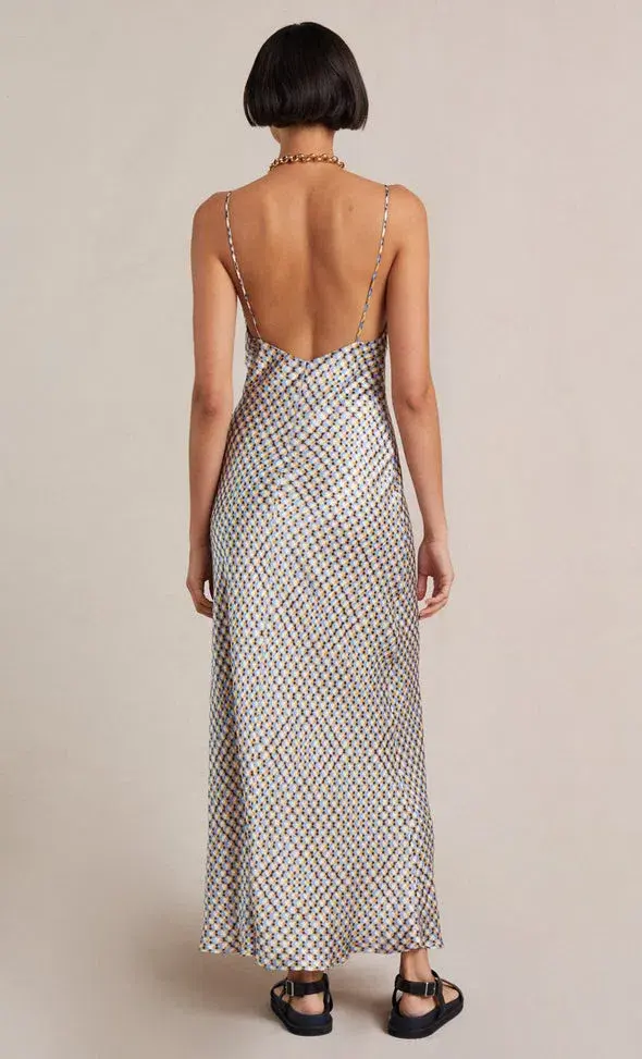 Bec & Bridge Frankie V Midi Dress Multi Print Size 6  - Image 3
