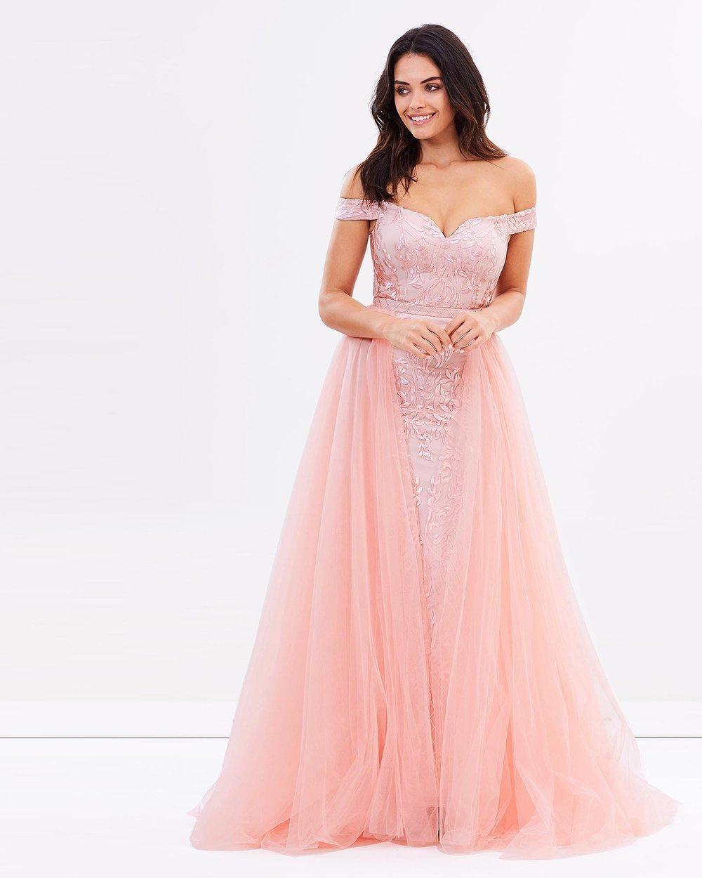 Bariano Gown with Detachable Tulle Skirt size 6 - Image 1