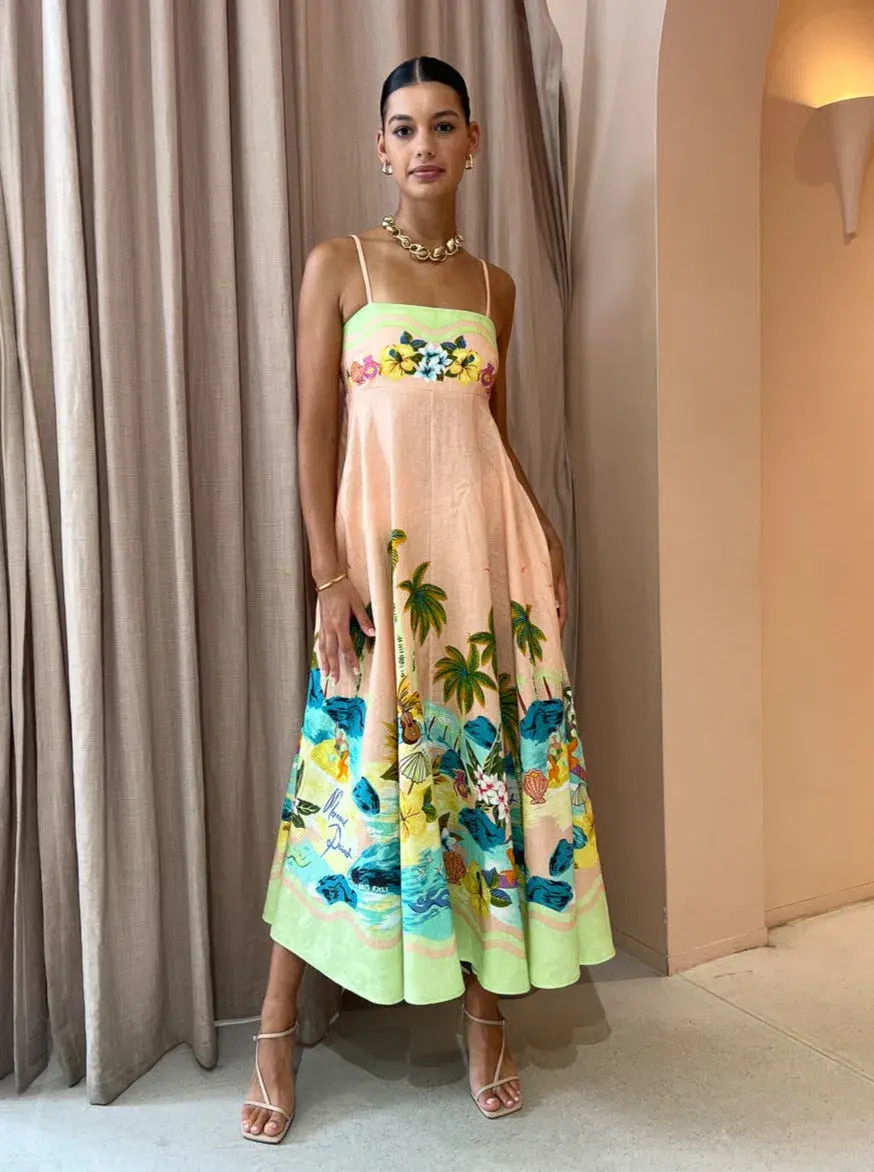 Alemais Mermaid Point Dress Print Size AU 12 - Image 1