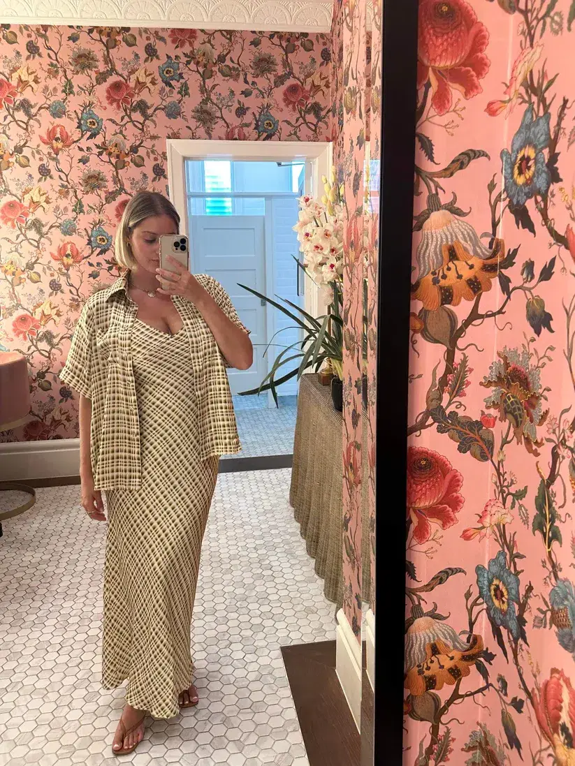 DISSH Dilan Slip Dress and Shirt Set Print Size 10 for rent on The Volte - main image