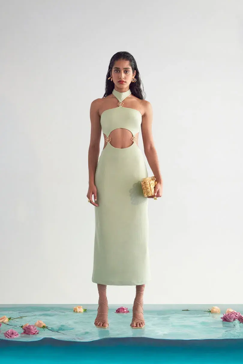 Cult Gaia Olivia Dress Green Size S/AU 8 - Image 1