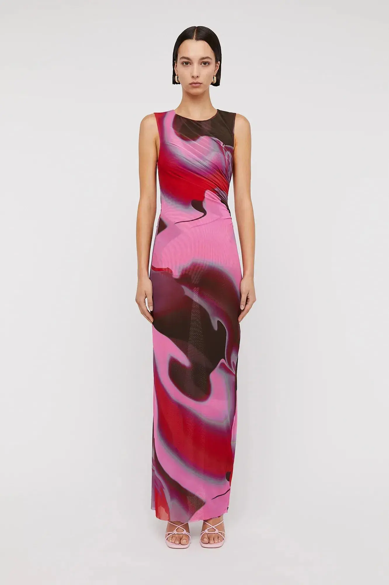 Scanlan Theodore Italian Watercolour Dress Print Size S/Au 8 - Image 1