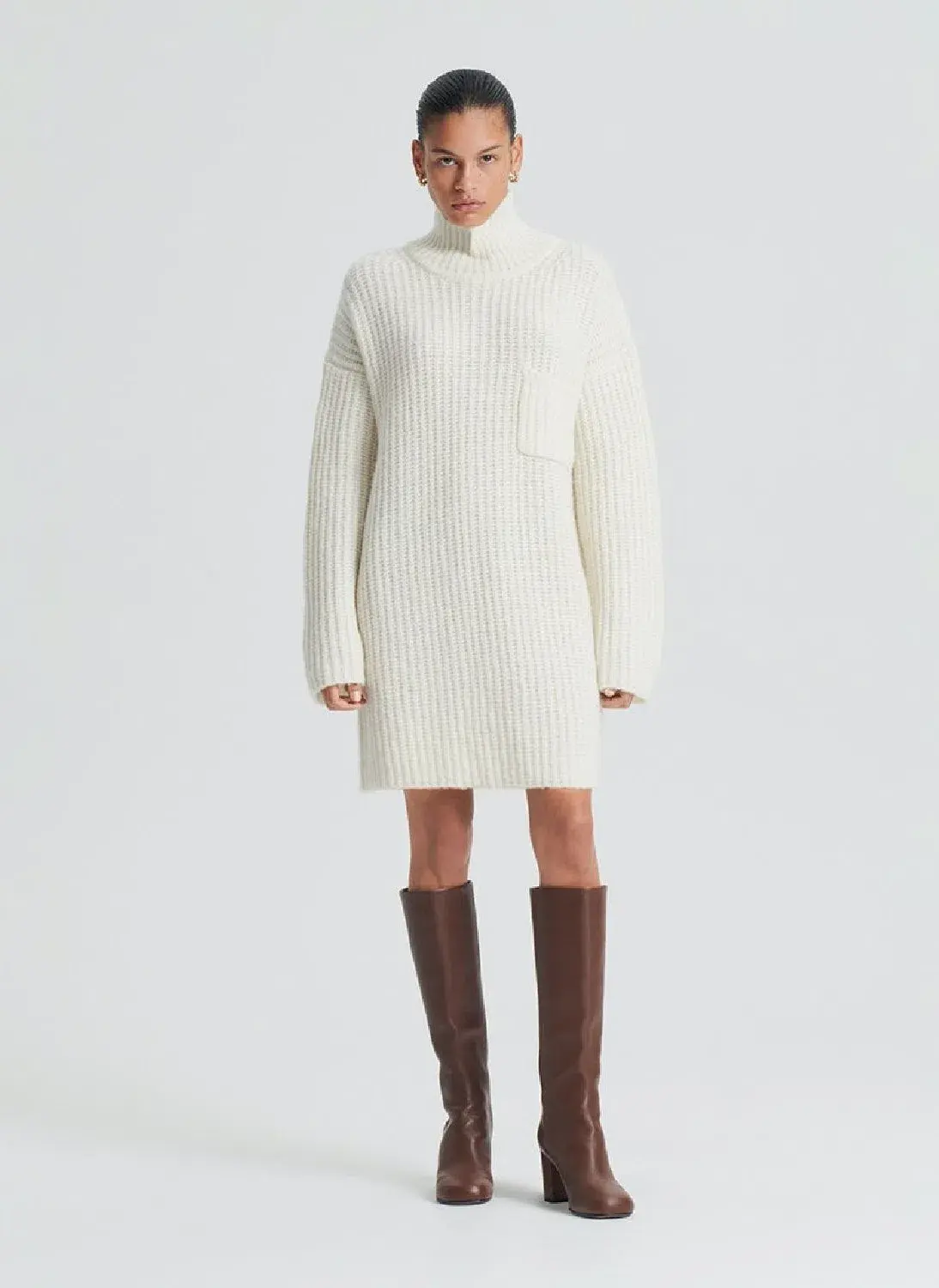 Scanlan Theodore Alpaca Sweater Dress Cream Size S/AU 8 - Image 1