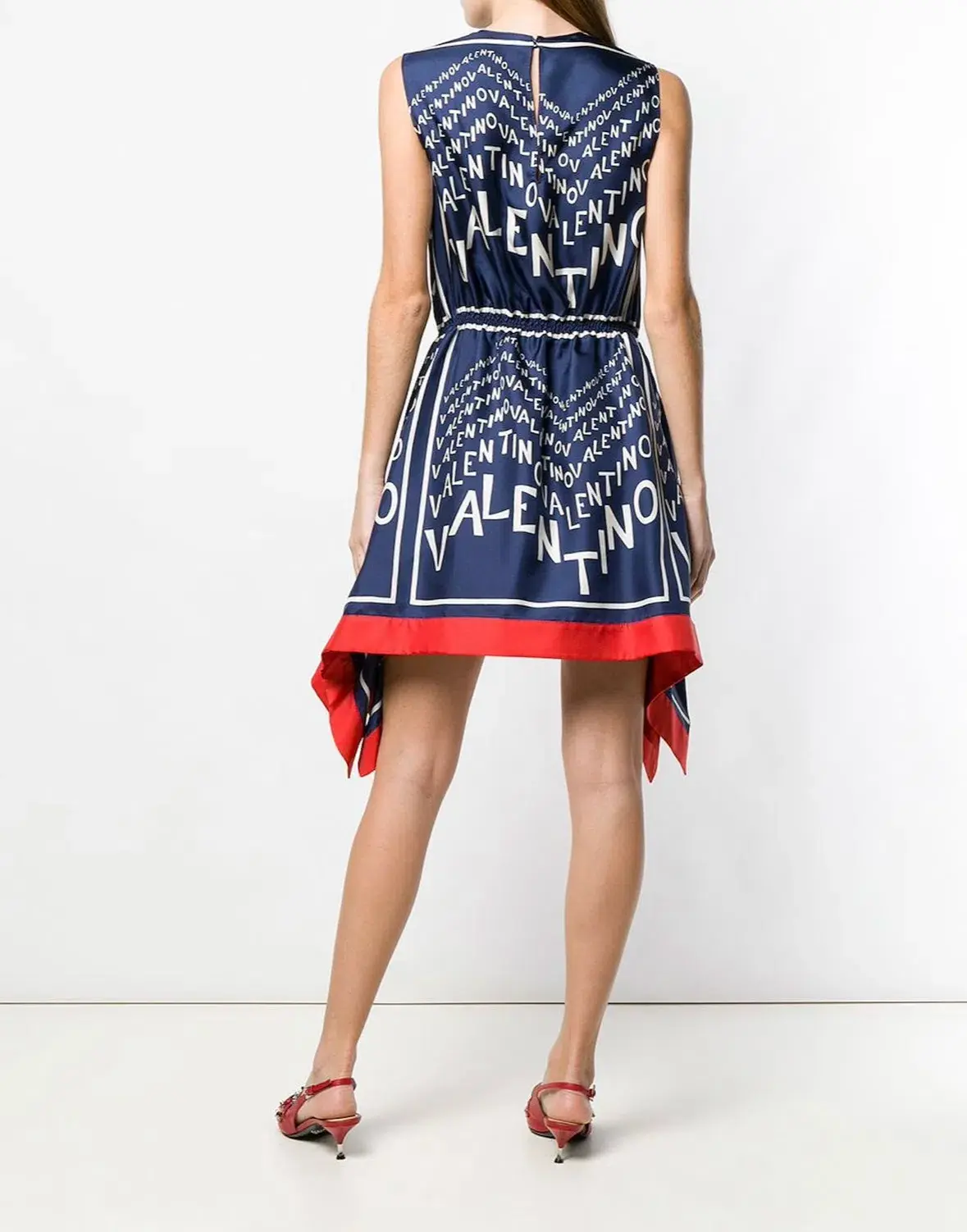 Valentino Garavani Silk Puzzle Print Dress IT38/AU 8 - Image 3