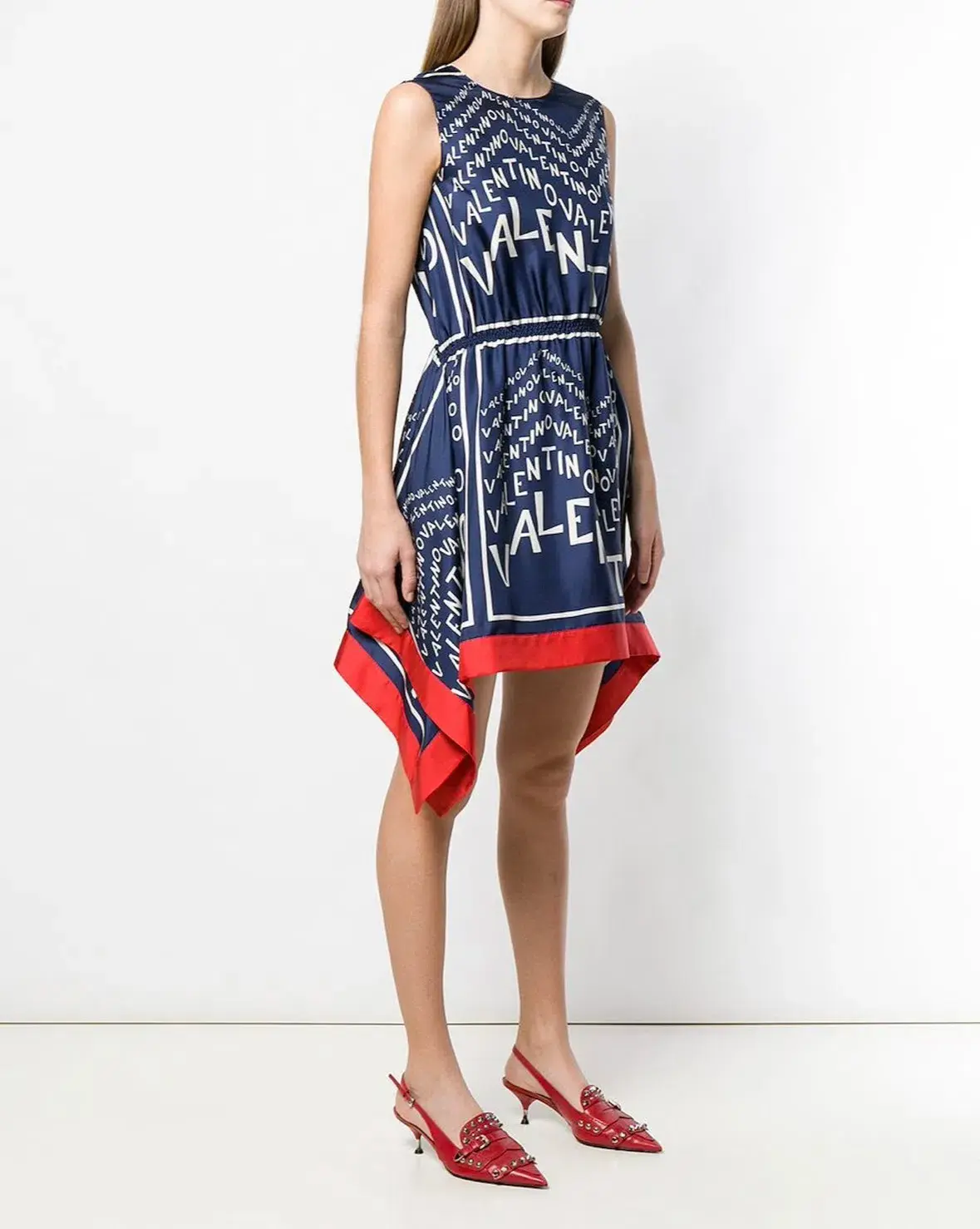 Valentino Garavani Silk Puzzle Print Dress IT38/AU 8 - Image 2