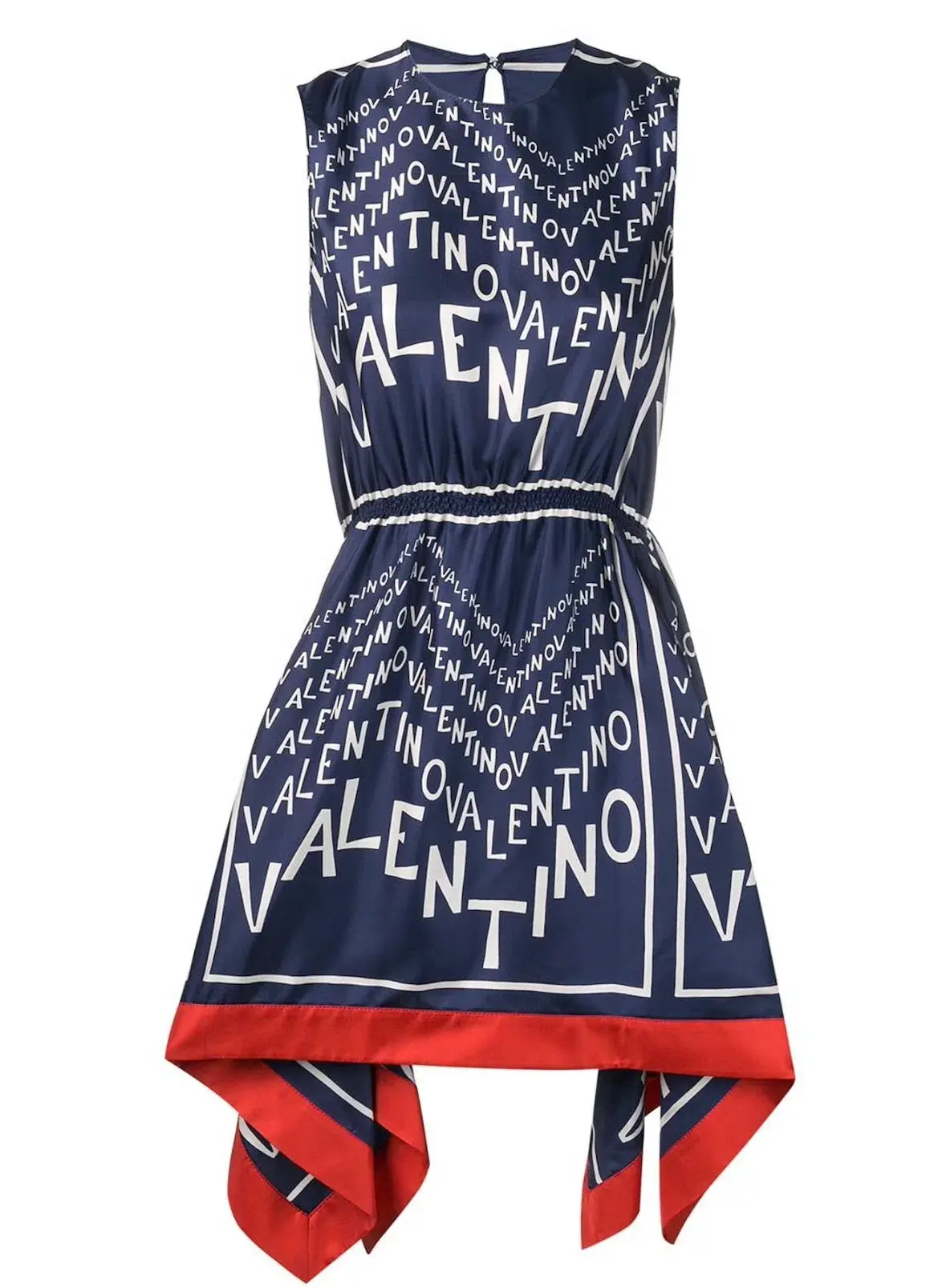 Valentino Garavani Silk Puzzle Print Dress IT38/AU 8 - Image 4