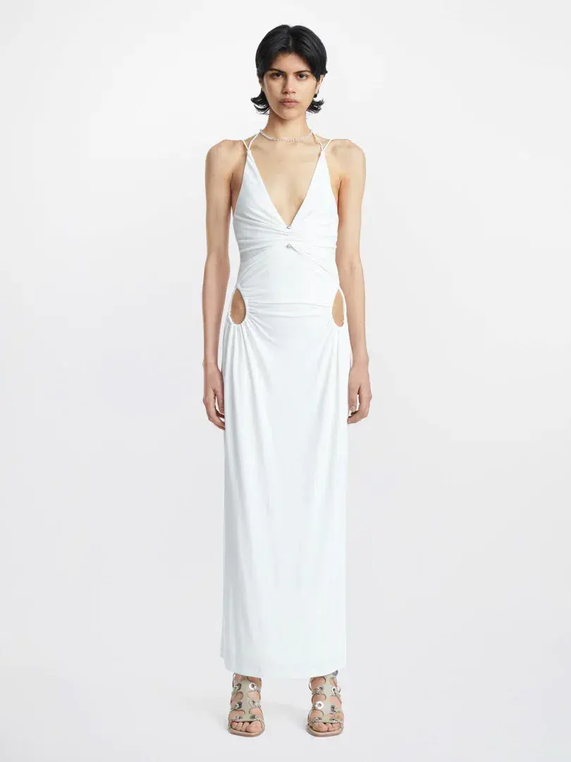 Dion Lee Rivet Pierced Dress White Size 6 - Image 1