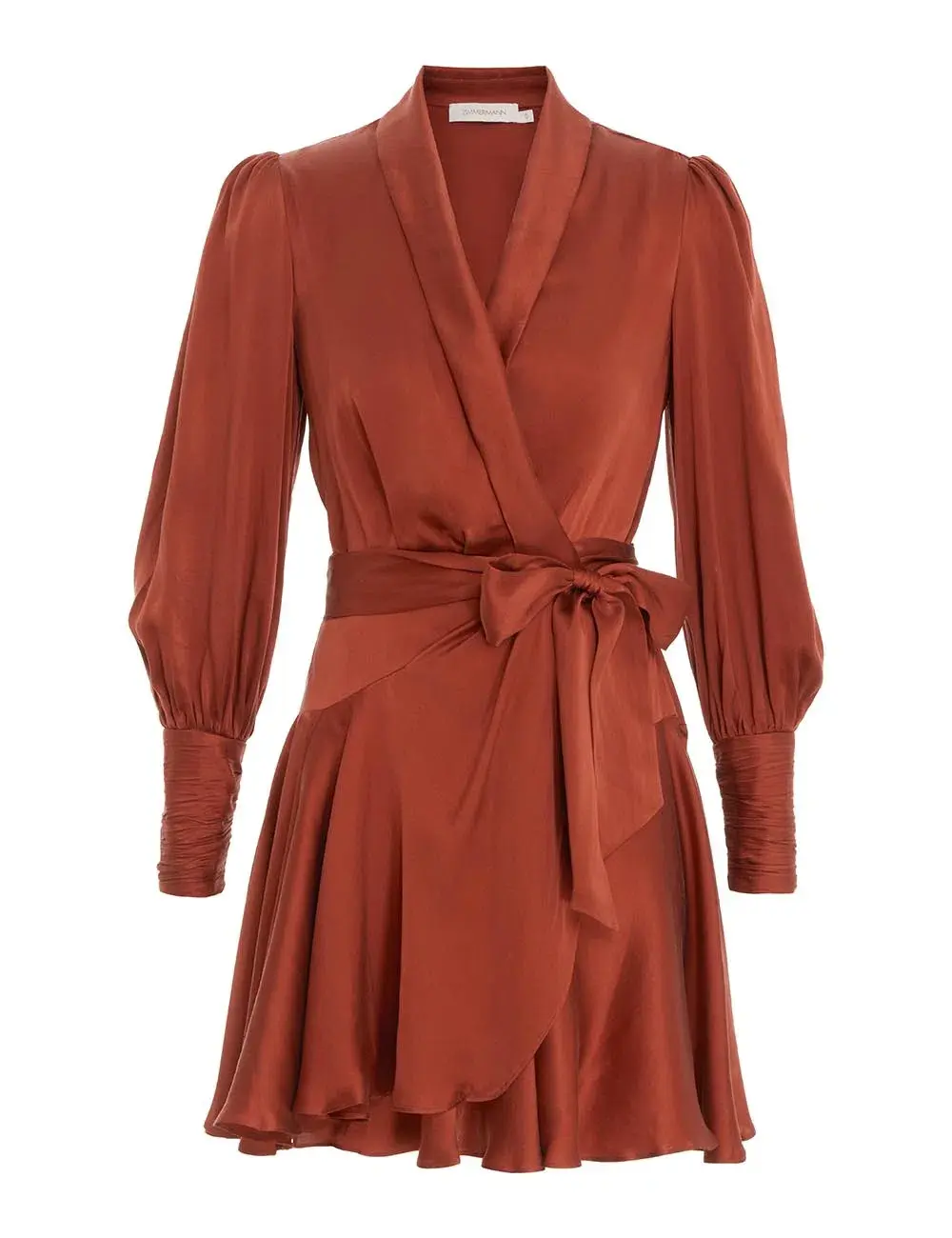 Zimmermann Silk Wrap Mini Dress Sienna Size 1 / Au 10 for rent on The Volte - main image