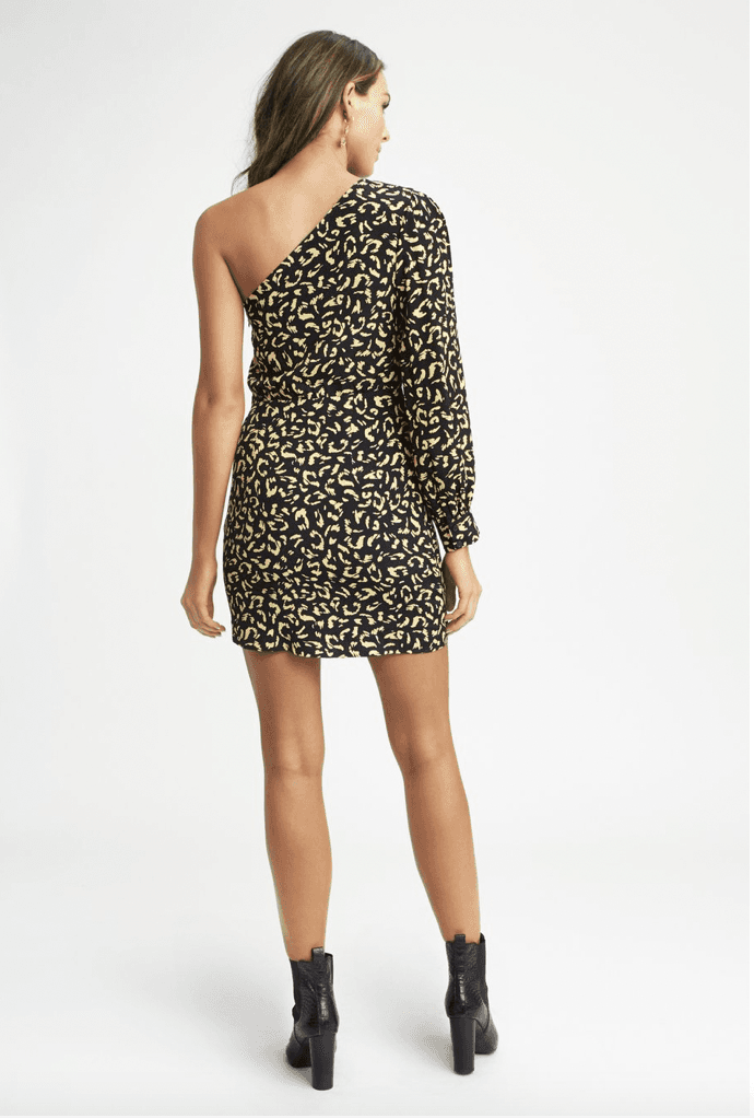 Kookai LEOPARD ONE SHOULDER DRESS SIZE 38 - Image 3