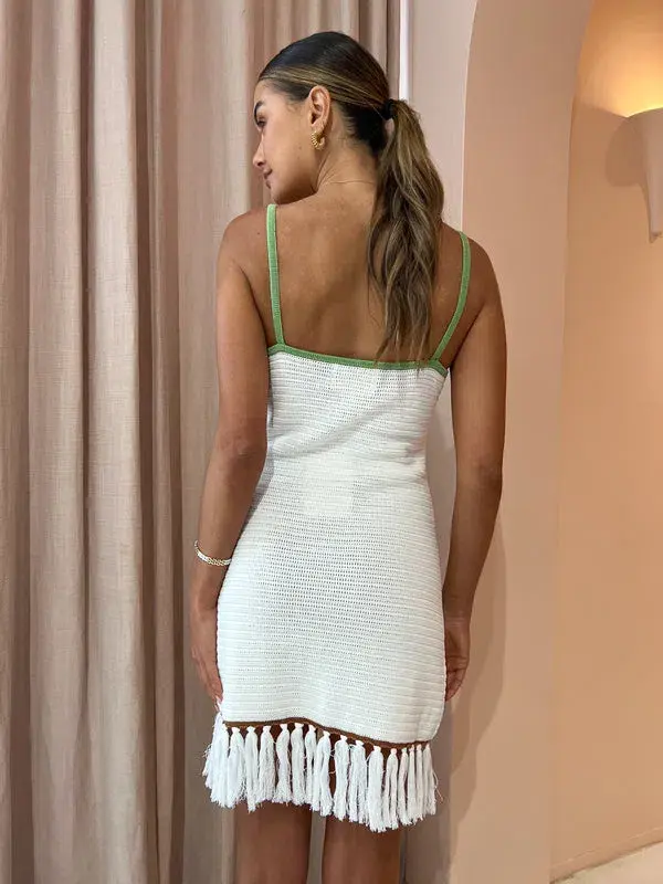 Viktoria & Woods Psychedelic Dress Ivory/Emerald Multi Size 4/Au 14 - Image 4