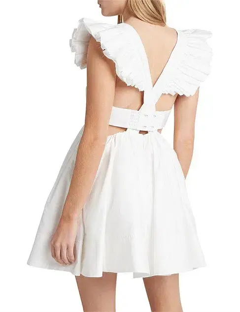Aje Midsummer Mini Dress in Ivory Size 4  - Image 4