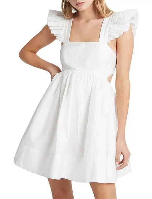 Aje Midsummer Mini Dress in Ivory Size 4  - Image 2