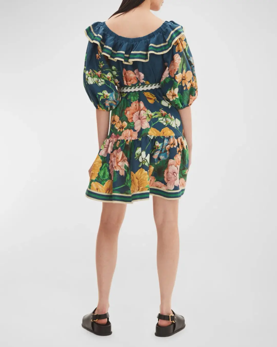 Alemais Lyla Dress Blue/Floral Size 10 for rent on The Volte - main image