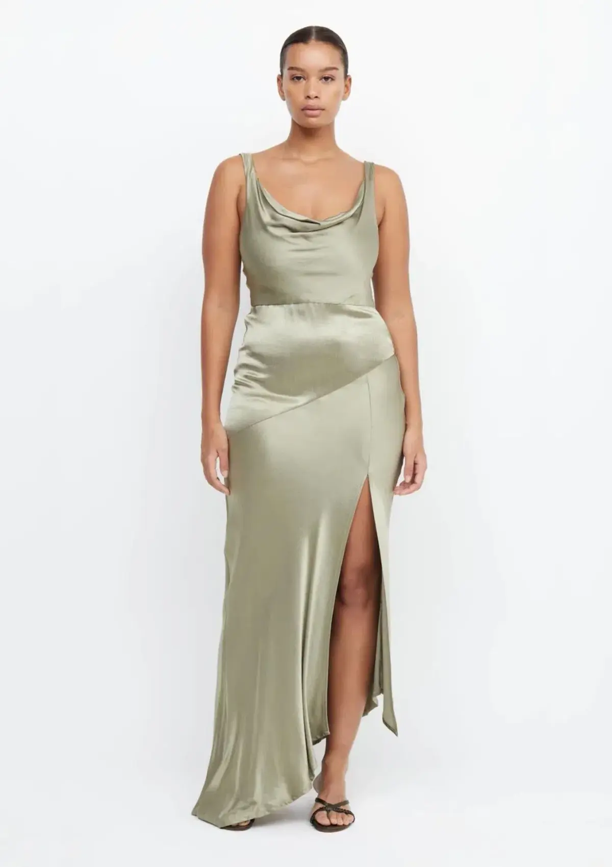 Bec & Bridge Moon Dance Cowl Dress Sage Size 12 - Image 1