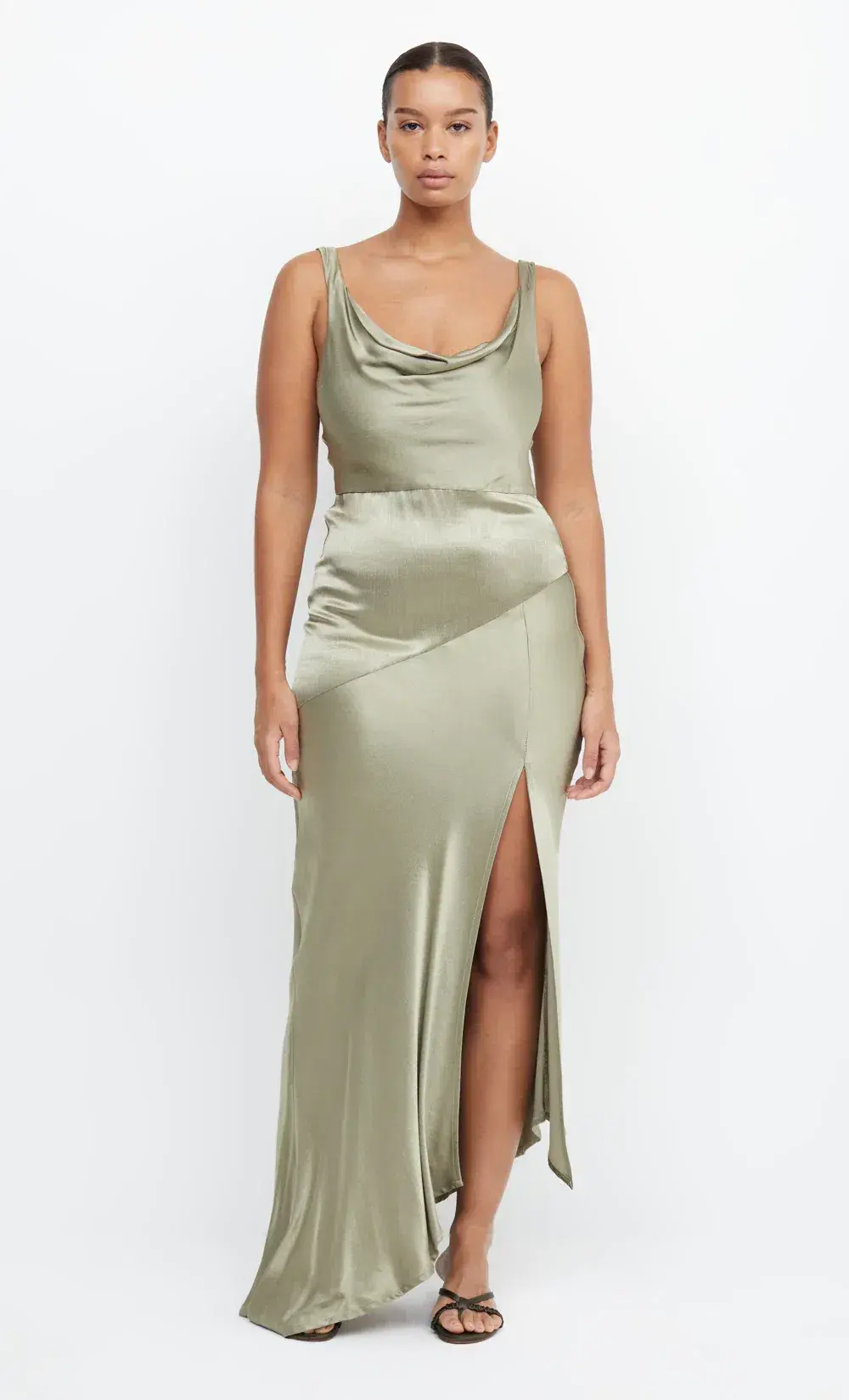 Bec & Bridge Moon Dance Cowl Dress Sage Size 12 - Image 4