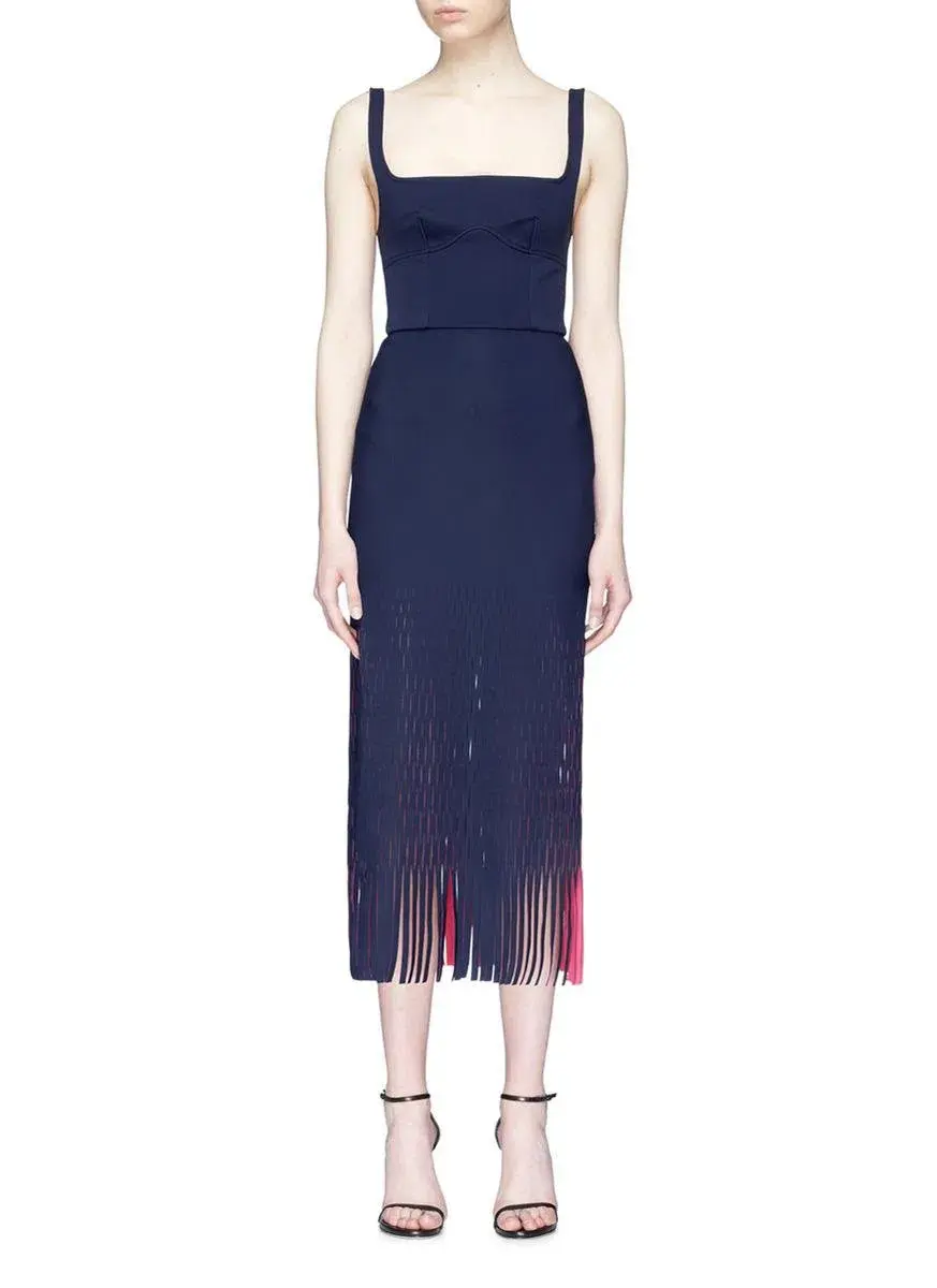 Dion Lee Perforated Bustier Dress Navy/Pink Size 12 - Image 2