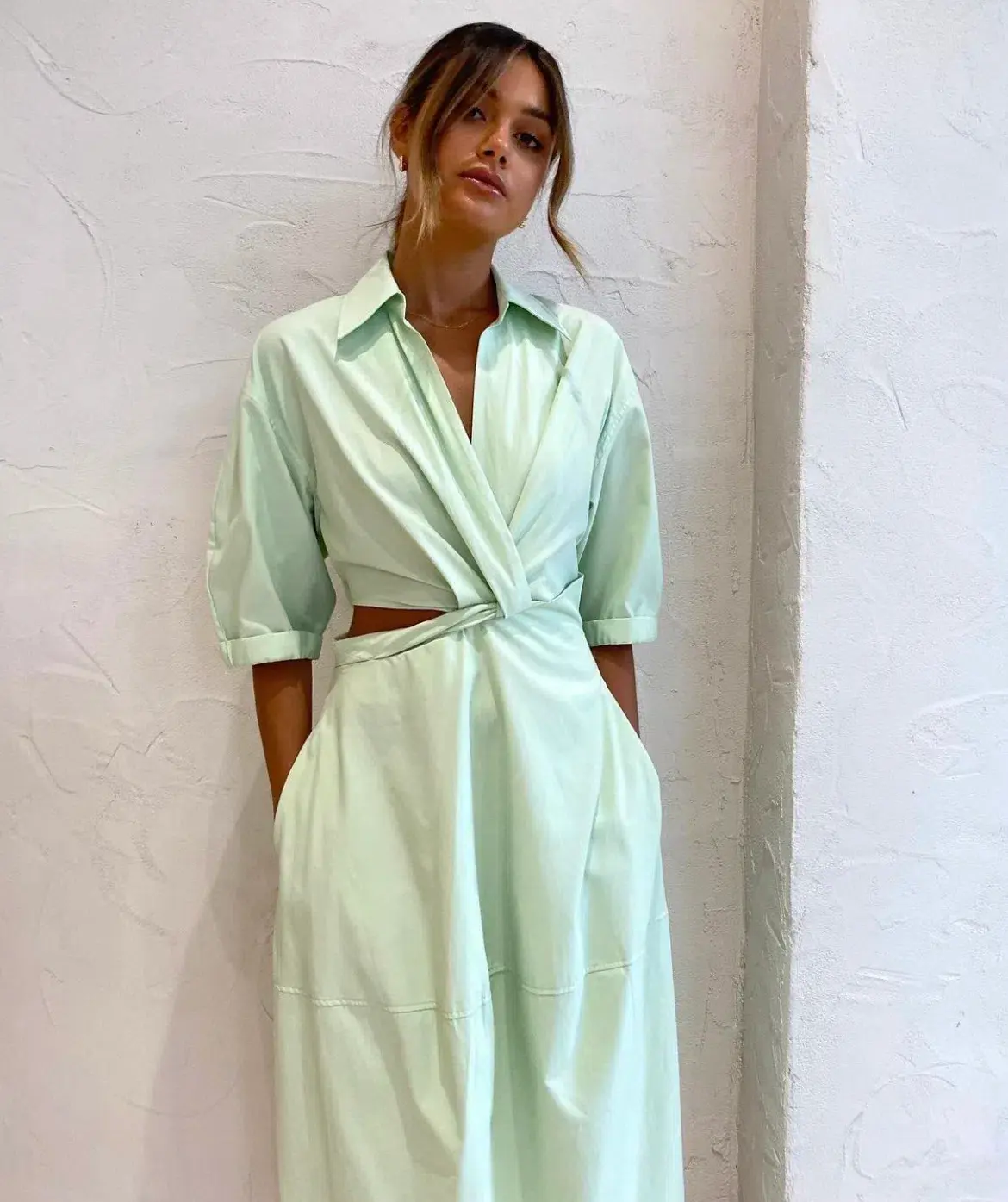 Camilla And Marc Kyra Cocoon Midi Dress Sour Apple Size 10 - Image 3