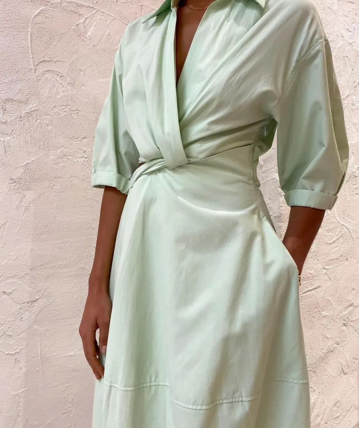 Camilla And Marc Kyra Cocoon Midi Dress Sour Apple Size 10 - Image 4