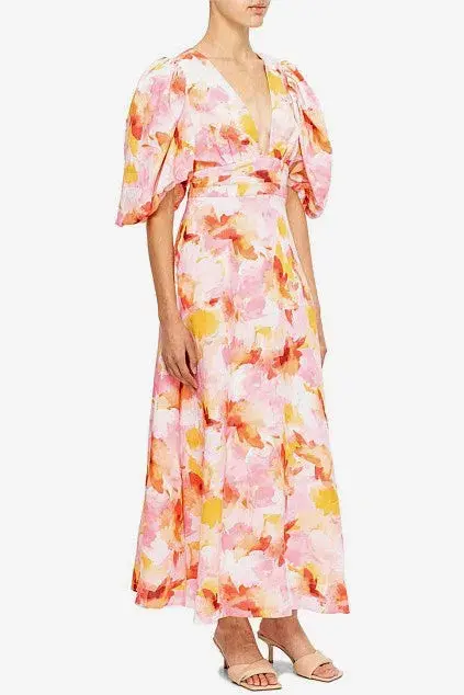 Acler The Hamilton Dress in Pink Floral Size 10 for rent on The Volte - main image