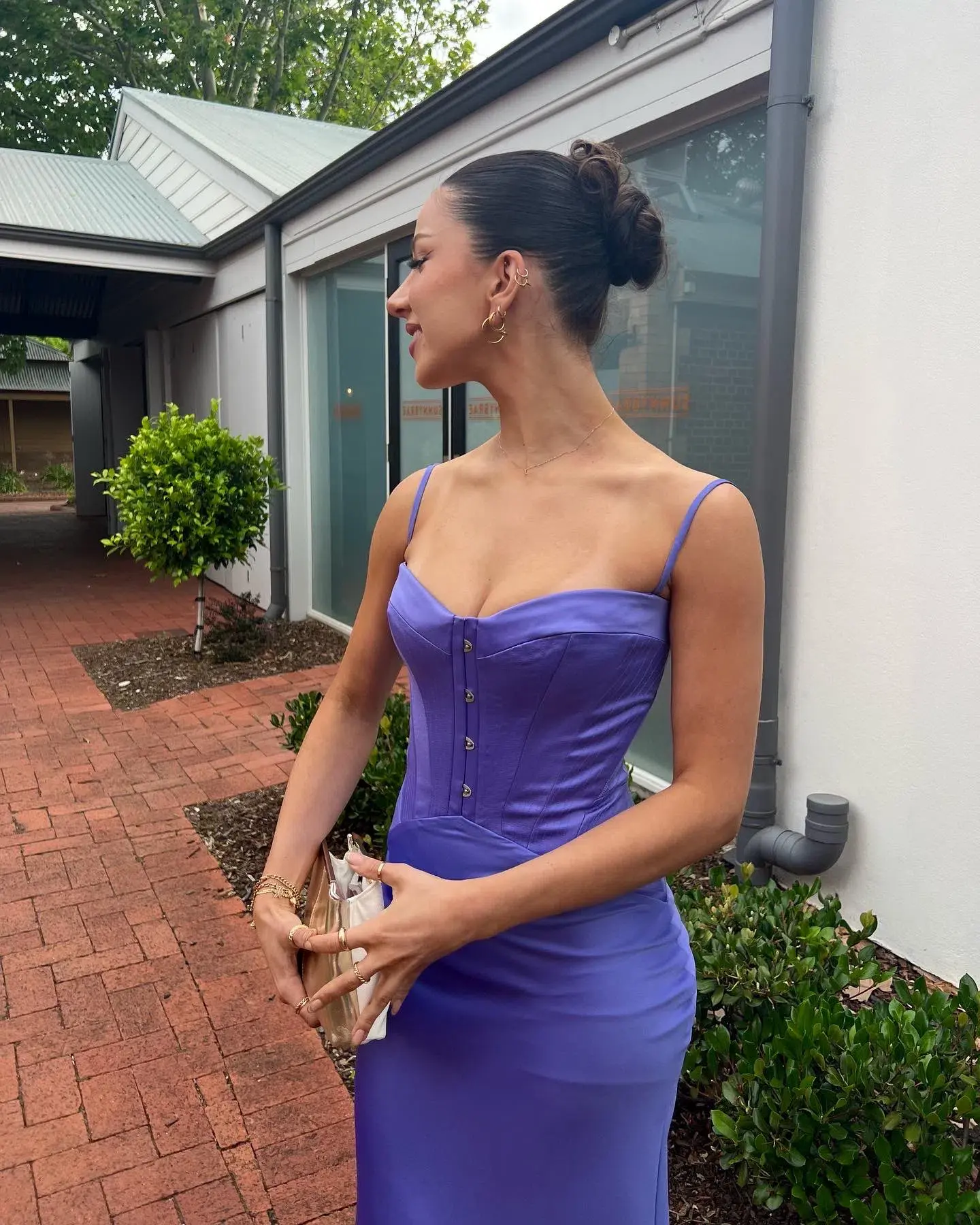 House Of CB Imogen Midi Dress Periwinkle Purple Size S / AU 8 - Image 5