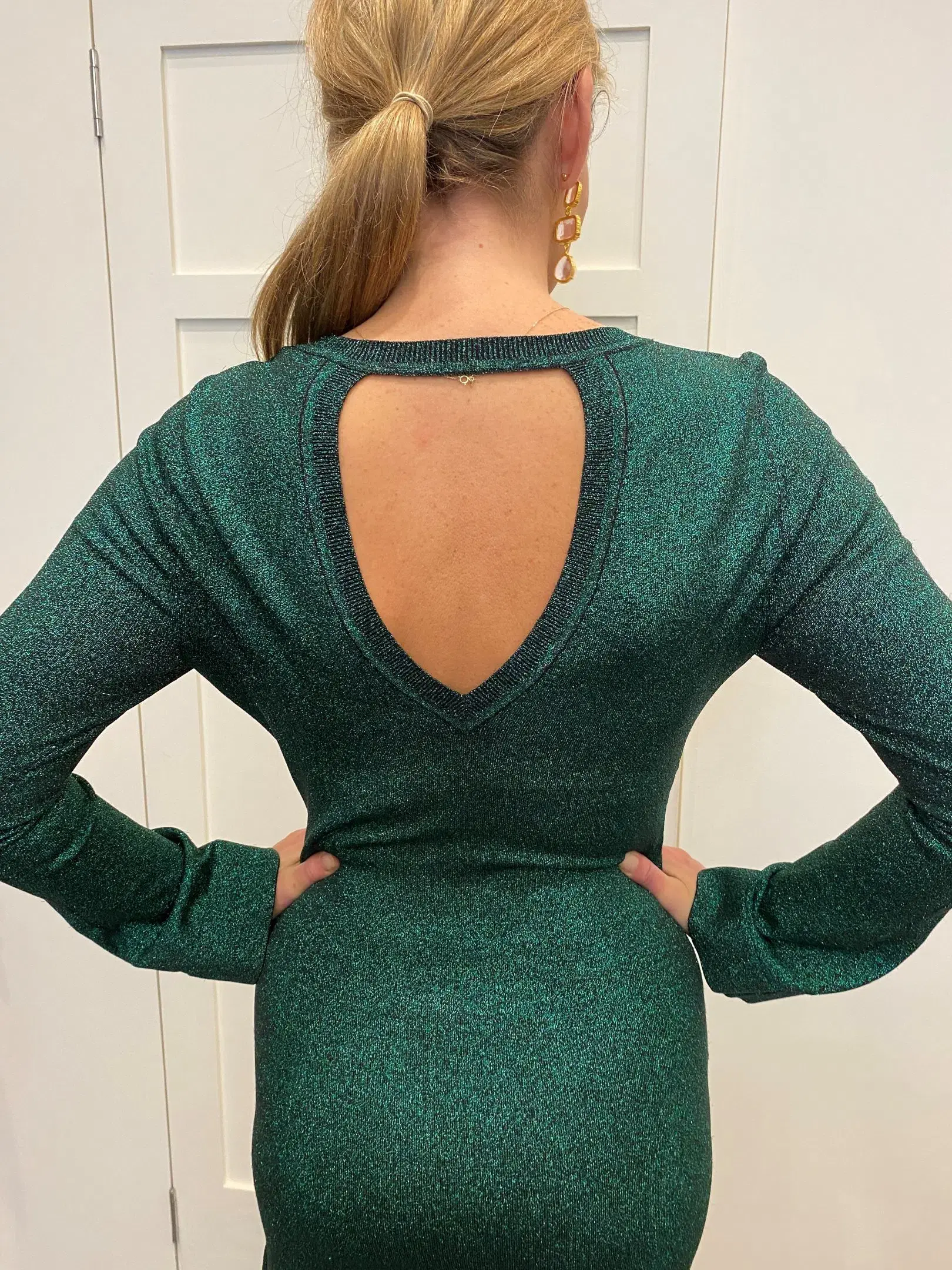 Ginger & Smart  Glitter Fleck Party Dress Green Size Small / AU 8 - Image 2