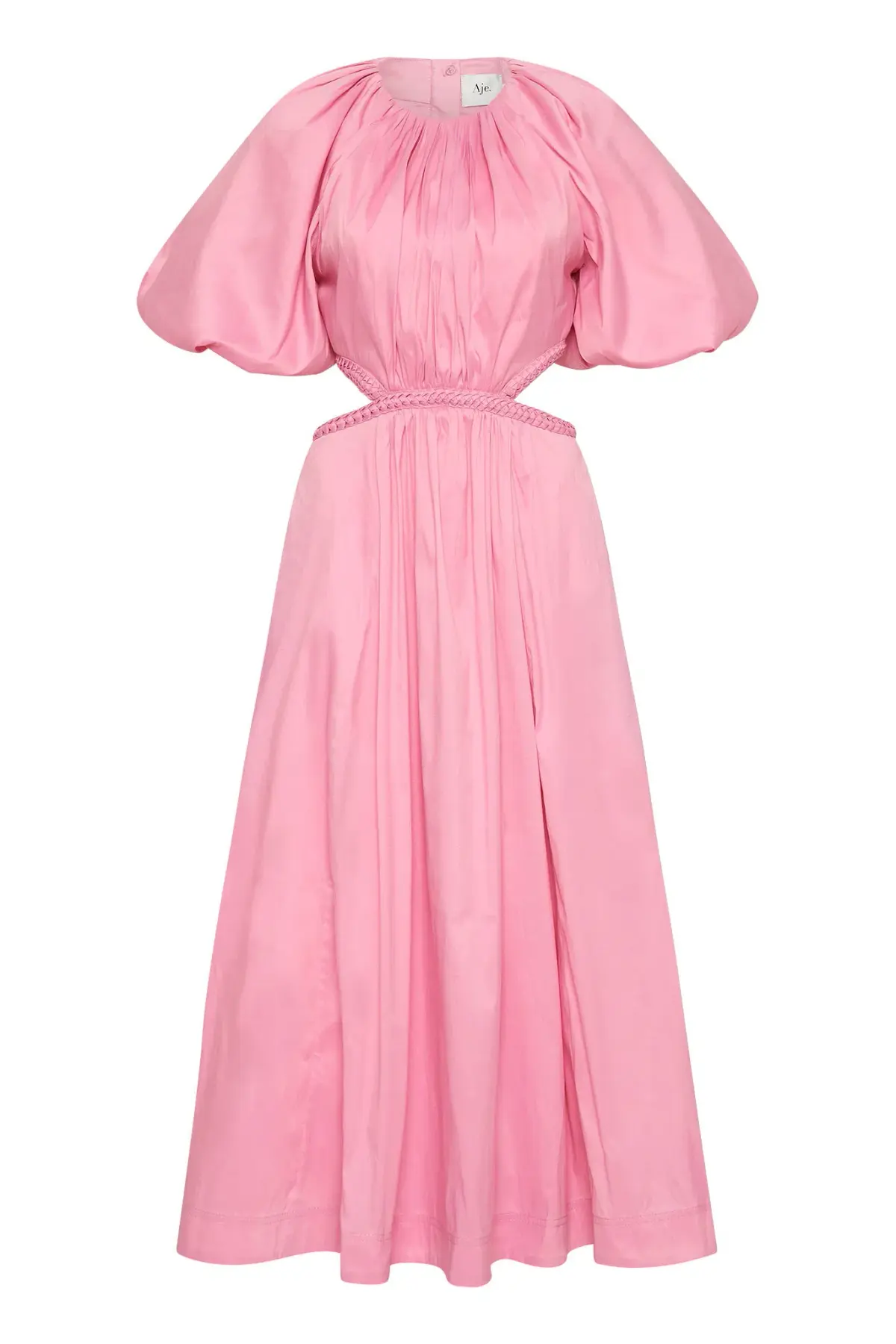 Aje Capucine Puff Sleeve Midi Dress Bon Bon Pink Size AU 8 - Image 5