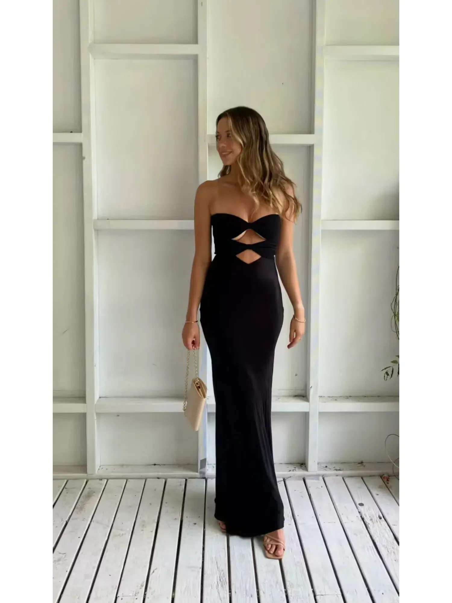 Bec & Bridge Halle Strapless Dress Black Size AU 6  - Image 6