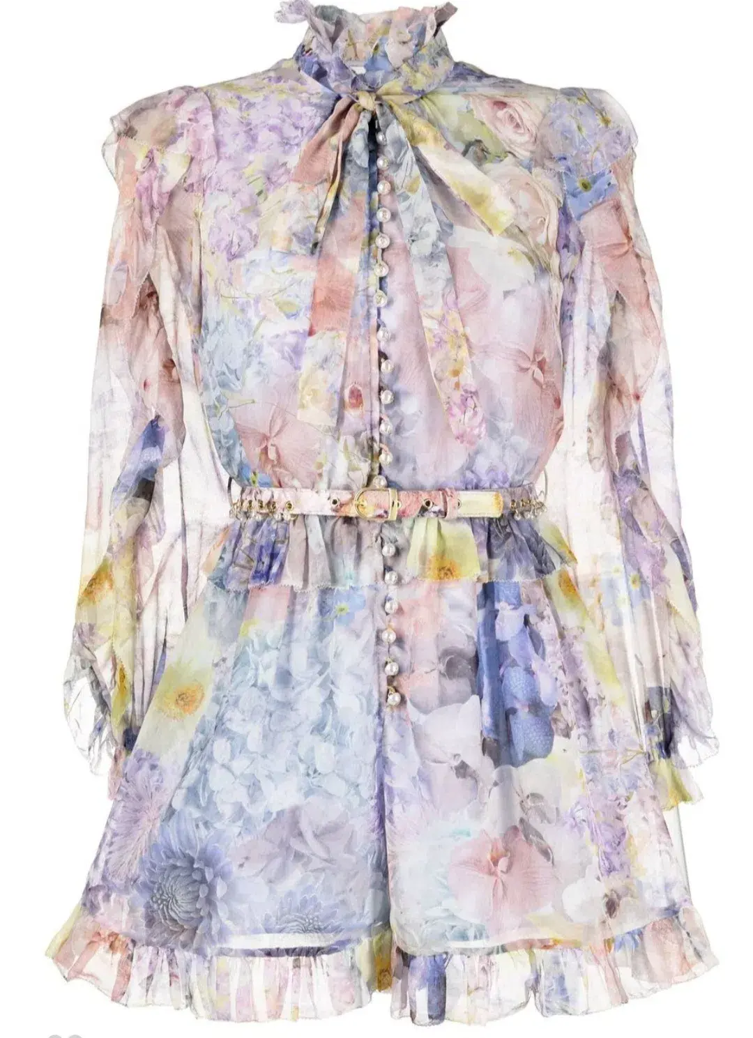 Zimmermann Rhythmic Ruffle Playsuit Size 0/AU 8 - Image 5