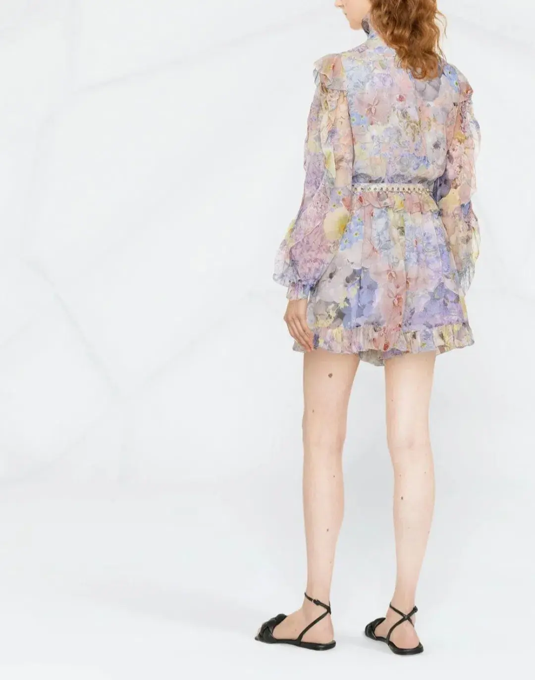 Zimmermann Rhythmic Ruffle Playsuit Size 0/AU 8 - Image 3