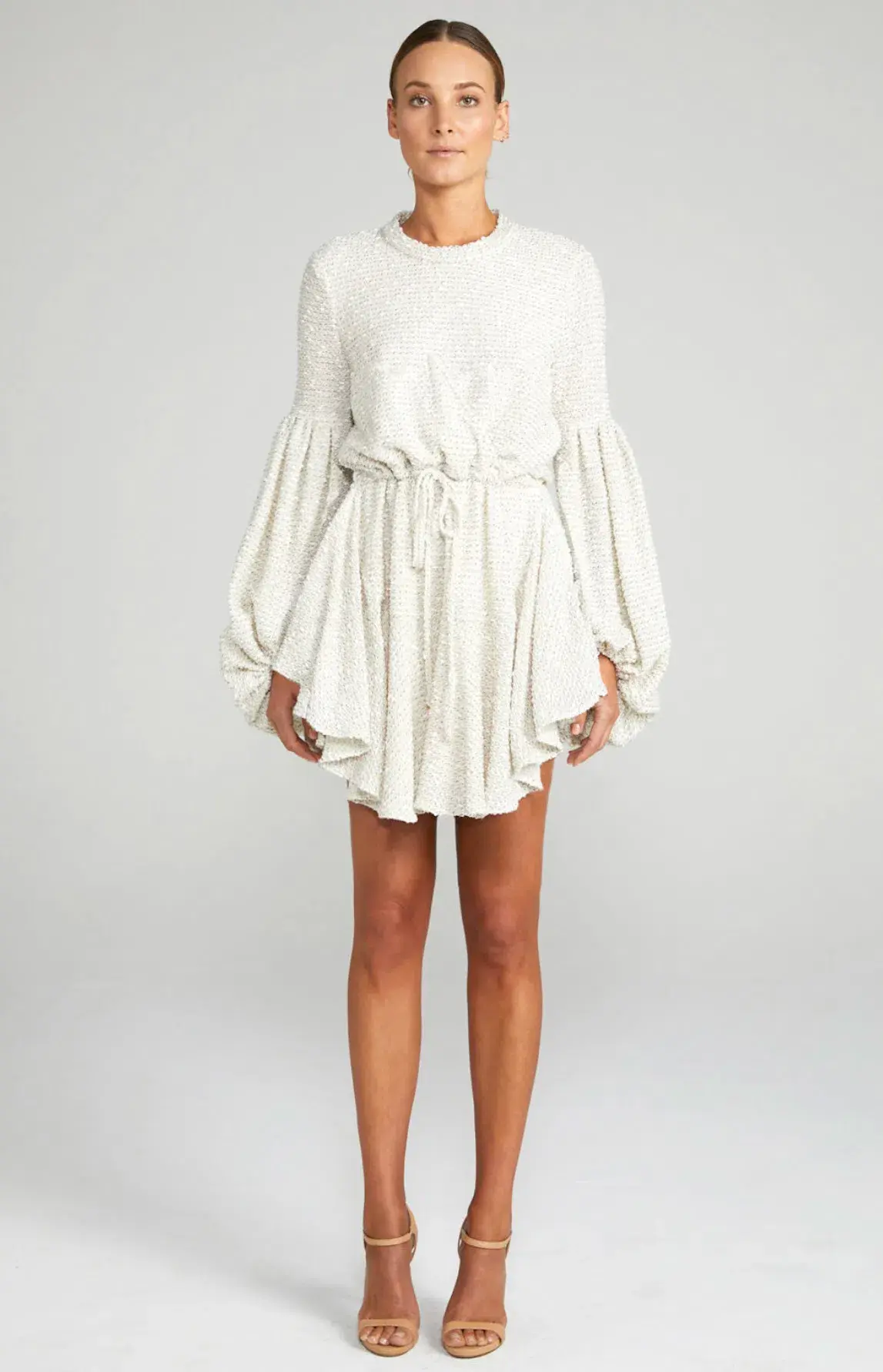Shona Joy Aimee Balloon Dress White Size 8 - Image 1