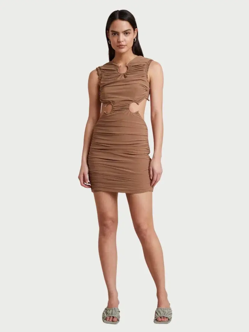 Bec and Bridge Sepia Vixen Mini Dress Brown Size 10 - Image 1