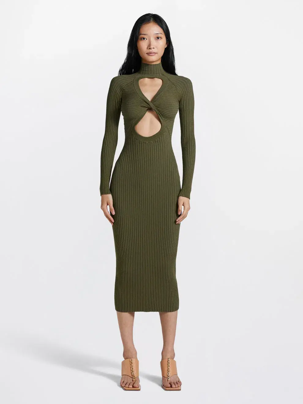 Dion Lee Figure 8 Reversible Dress Green Size S/AU 8 - Image 1