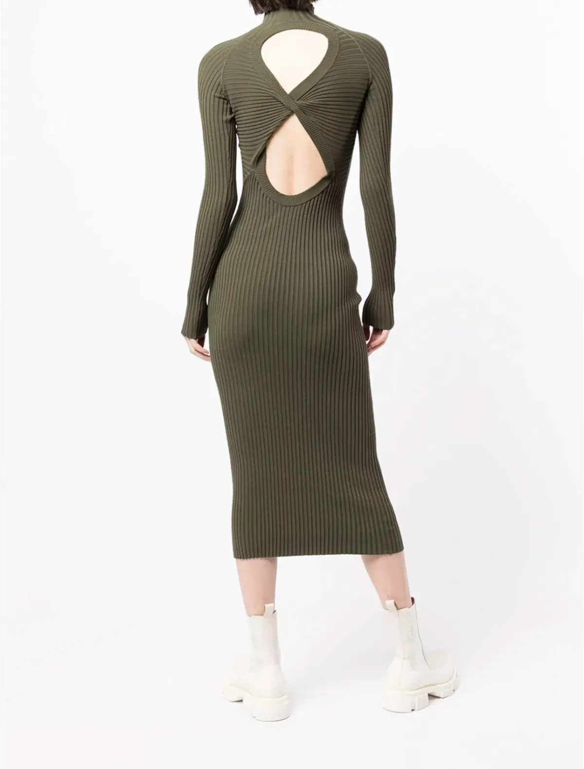 Dion Lee Figure 8 Reversible Dress Green Size S/AU 8 - Image 3