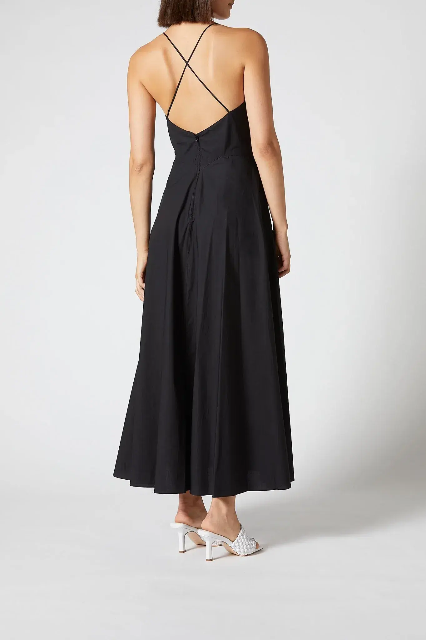 Scanlan Theodore Cotton Strappy Dress Navy Size 8 - Image 2