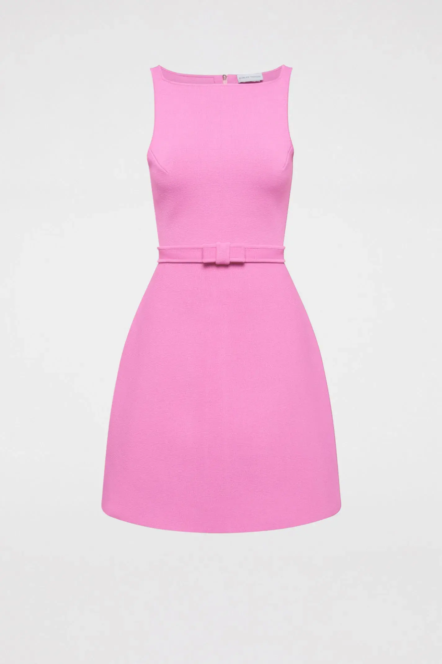 Scanlan Theodore Crepe Knit Bow Belt Dress Pink Size Small/Au 8  - Image 5